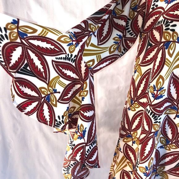 Anthropologie Aryeh Mod "Georgie Girl" Twiggie Cascading Ruffle Sleeve - Picture 3 of 9